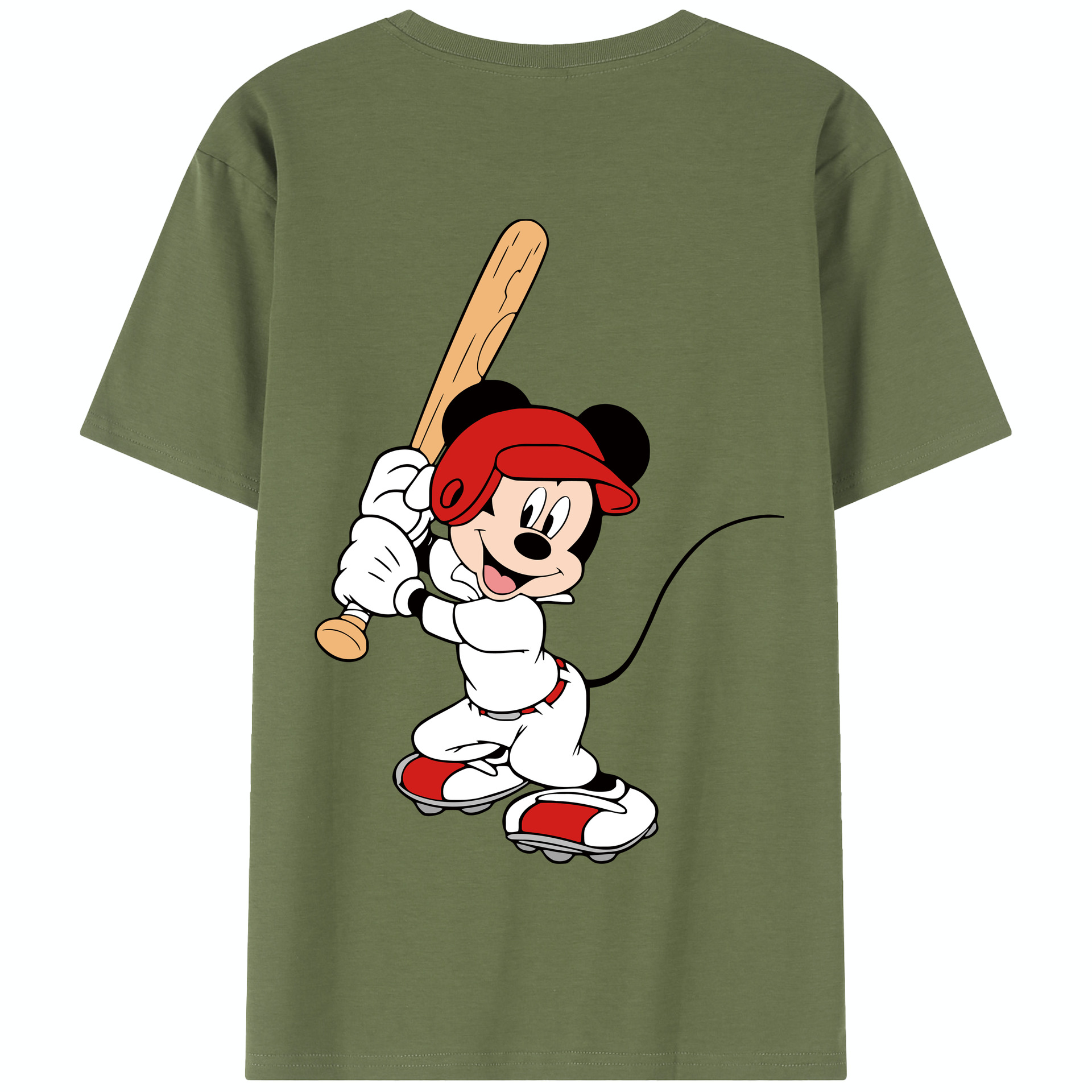 （画像用） ミッキーマウス Mickey Mouse 綿100％半袖Tシャツ（背面プリント）